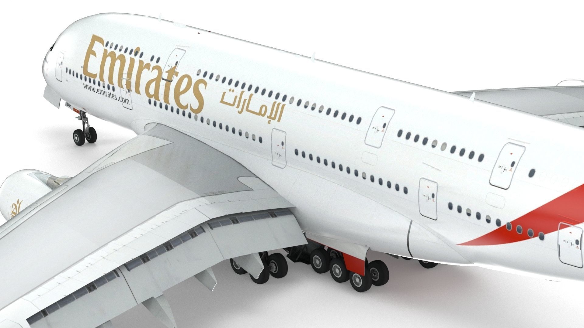 Airbus A380 Fly Emirates - Element 3D 3D model_8