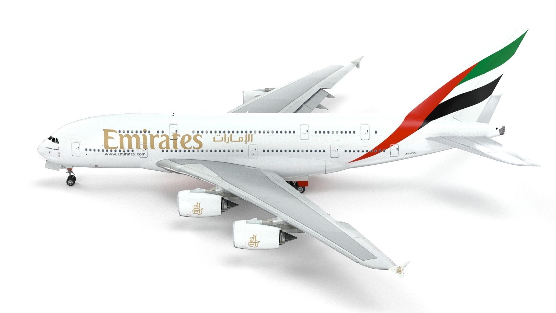 Airbus A380 Fly Emirates - Element 3D 3D model_11