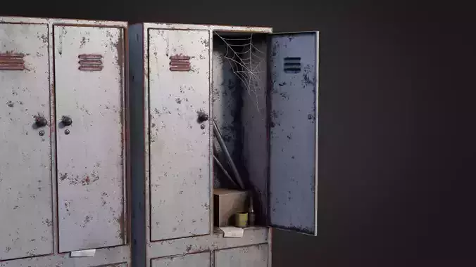 Old Metal Box Low-poly 3D model