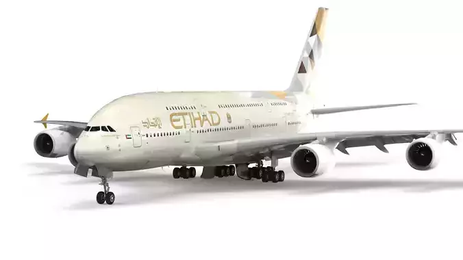 Airbus A380 Etihad - element 3D