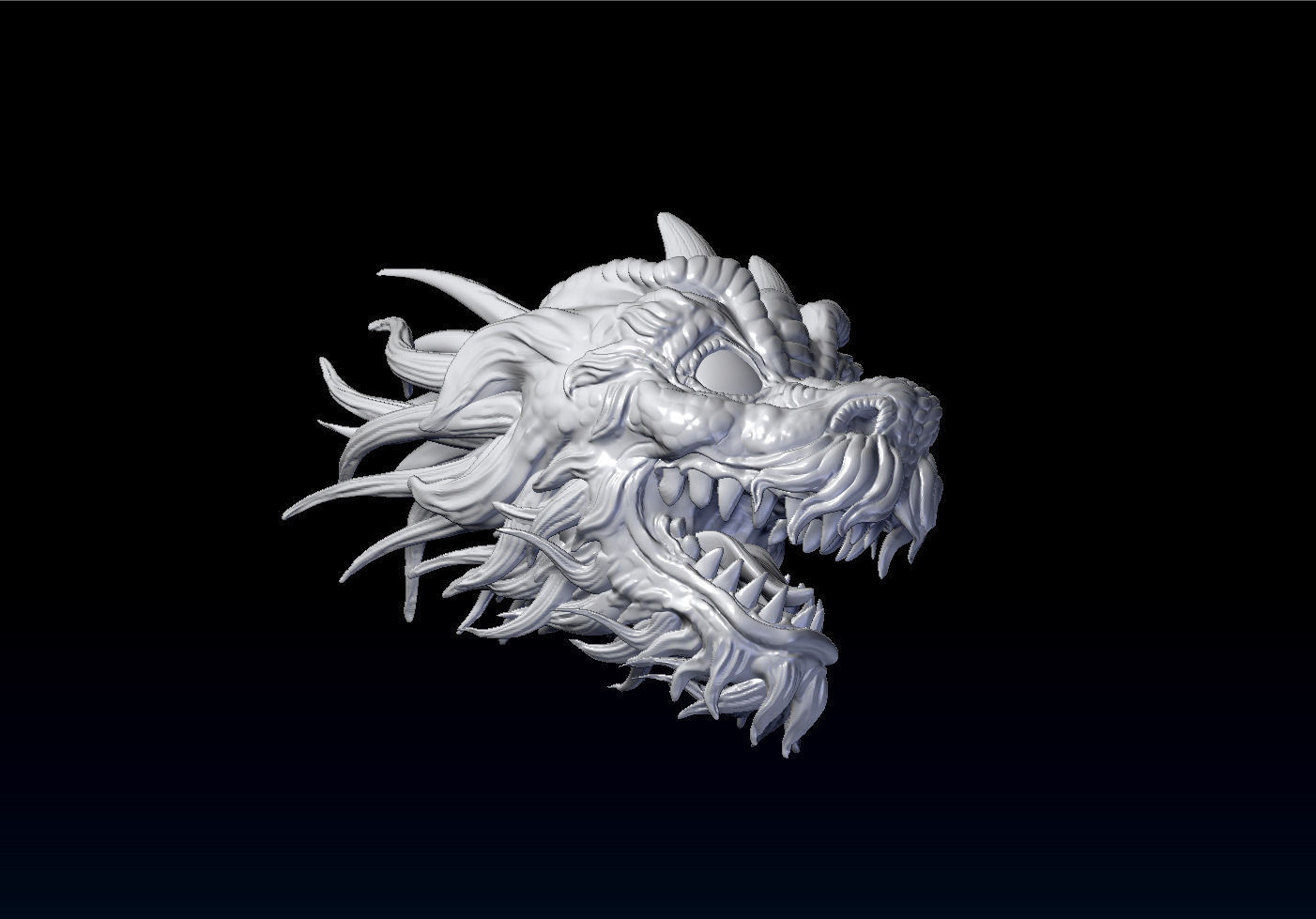Dragon head 3D print model_7