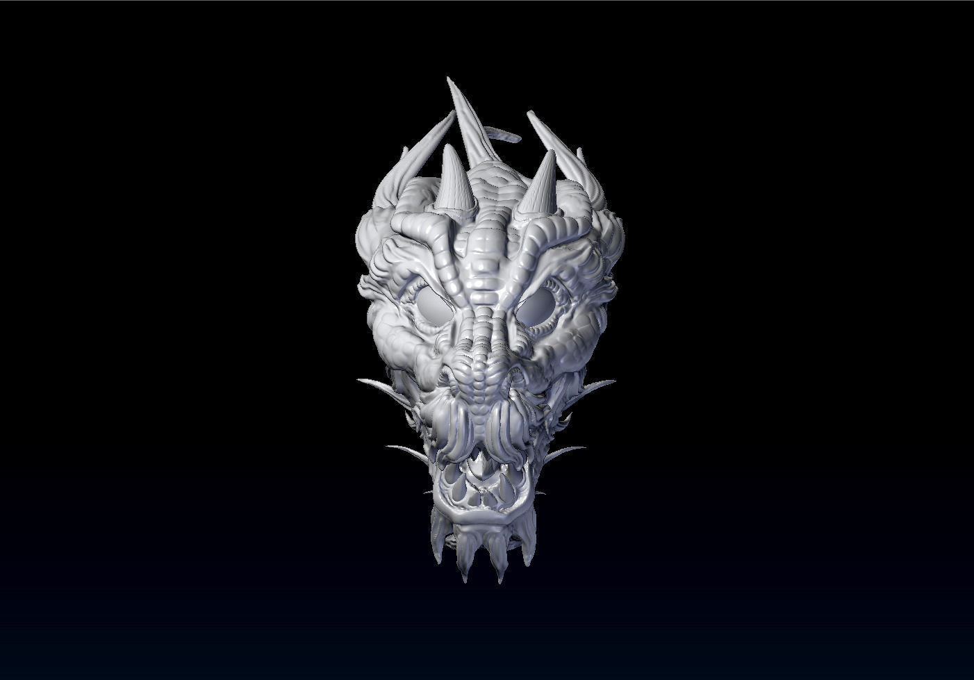 Dragon head 3D print model_4