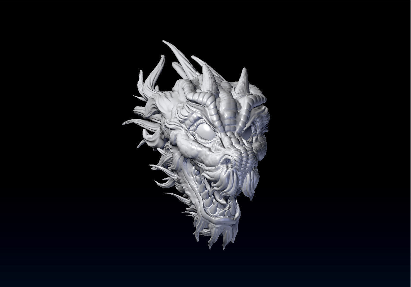 Dragon head 3D print model_5