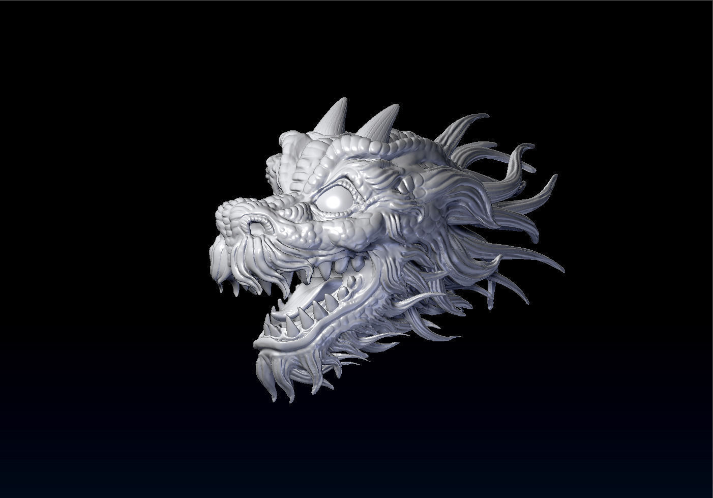 Dragon head 3D print model_2