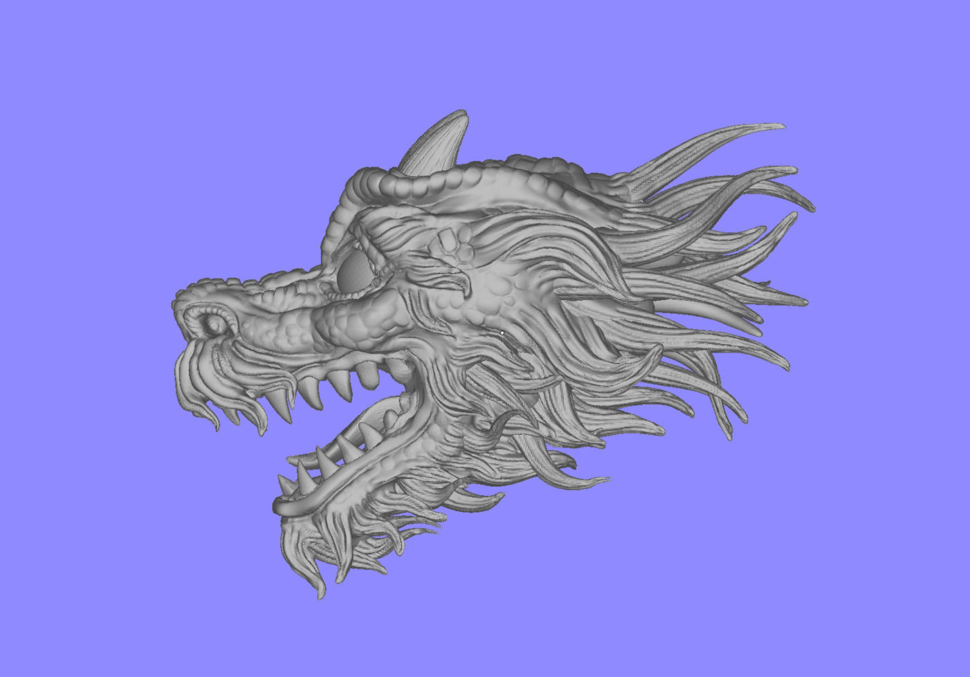 Dragon head 3D print model_8