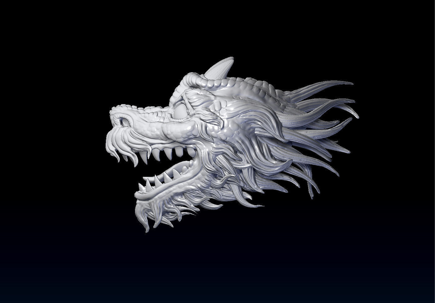 Dragon head 3D print model_1