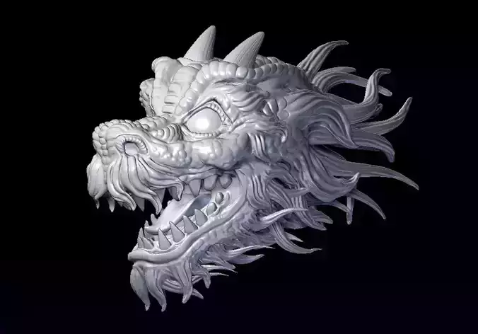 Dragon head 3D print model