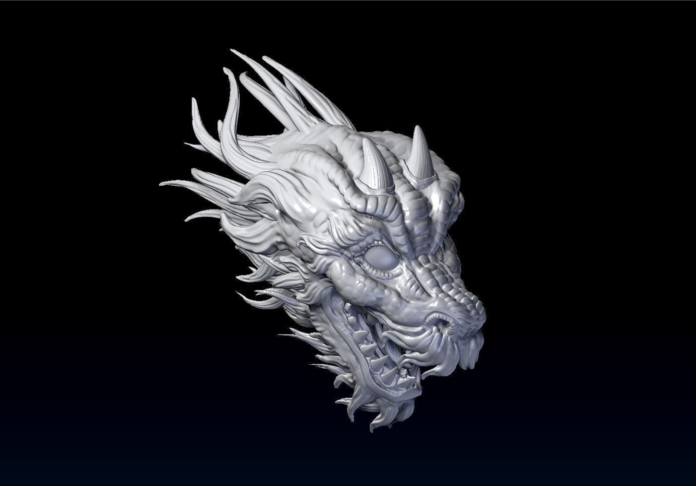 Dragon head 3D print model_6
