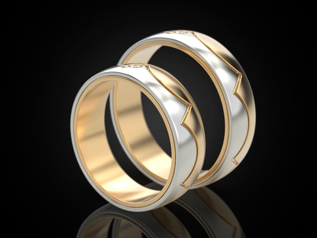Wedding ring 86 3D print model_3