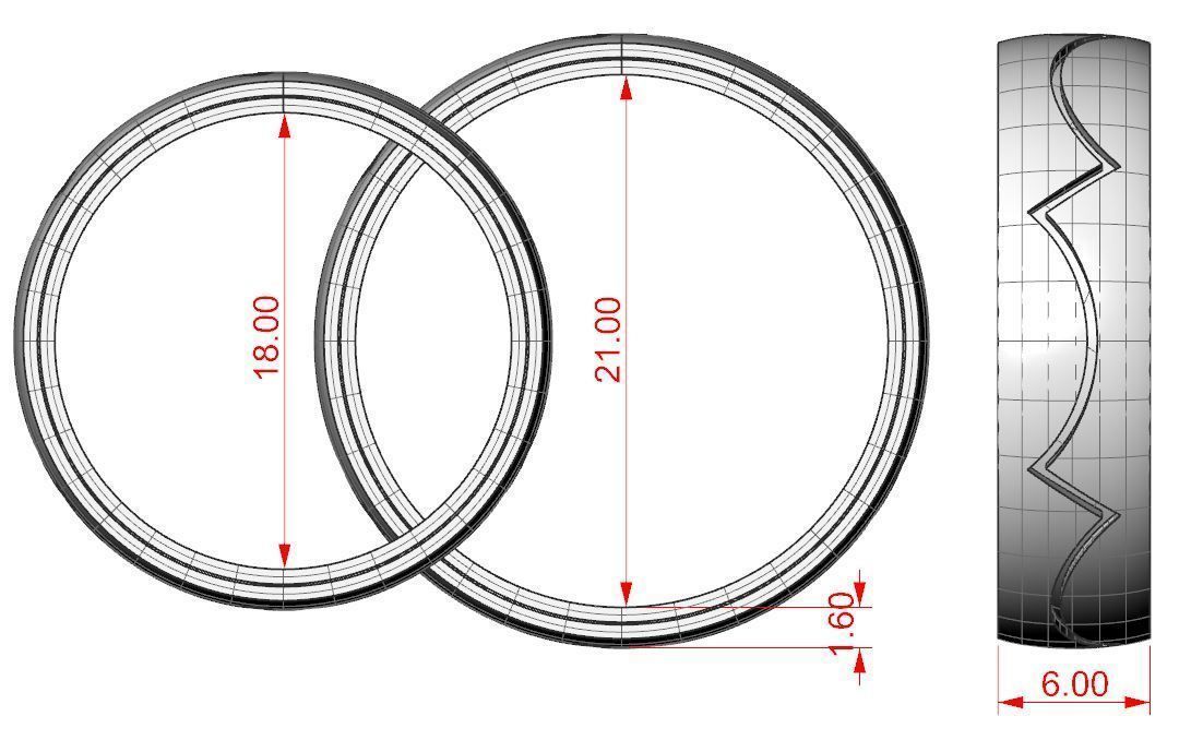 Wedding ring 86 3D print model_5