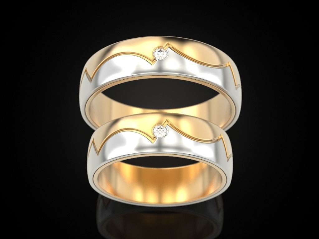 Wedding ring 86 3D print model_2