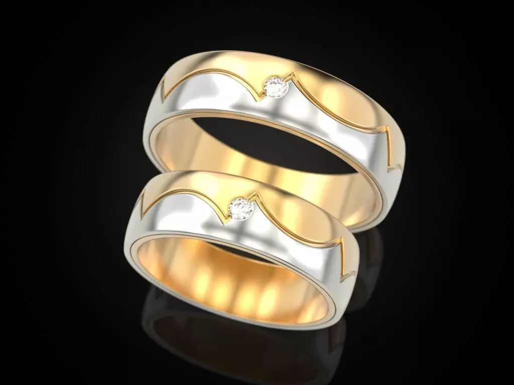 Wedding ring 86 3D print model_0