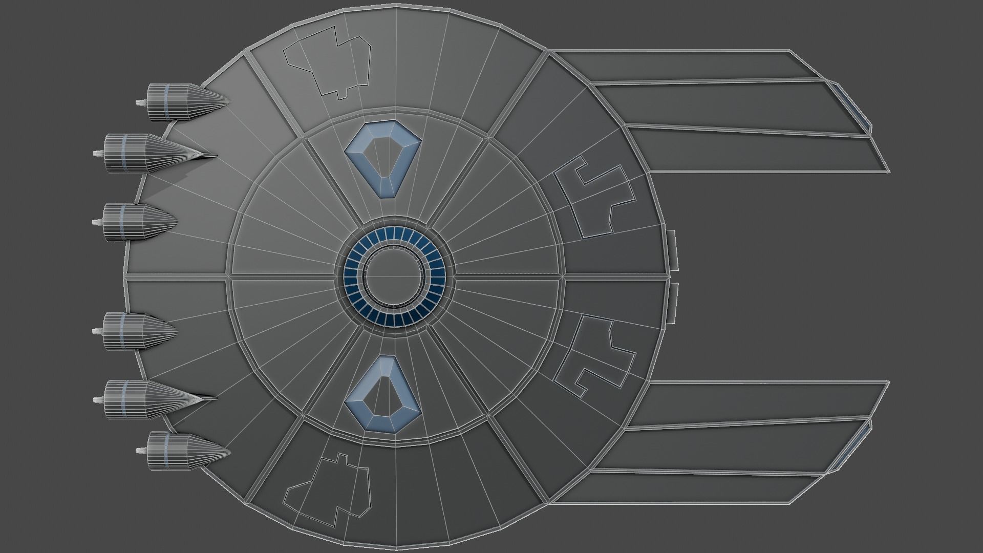 DoomDoomer Spaceship Low-poly 3D model_16
