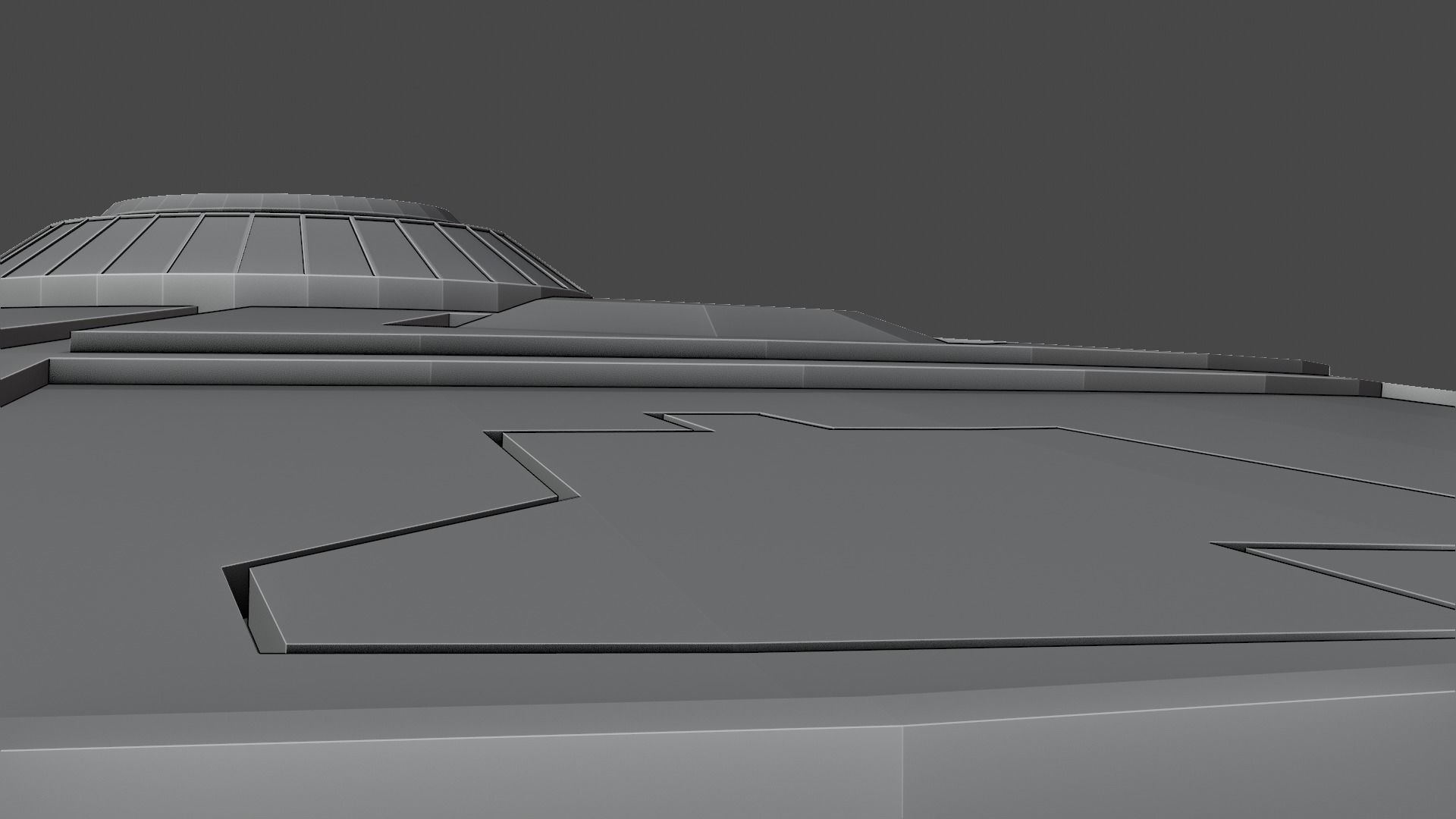 DoomDoomer Spaceship Low-poly 3D model_6