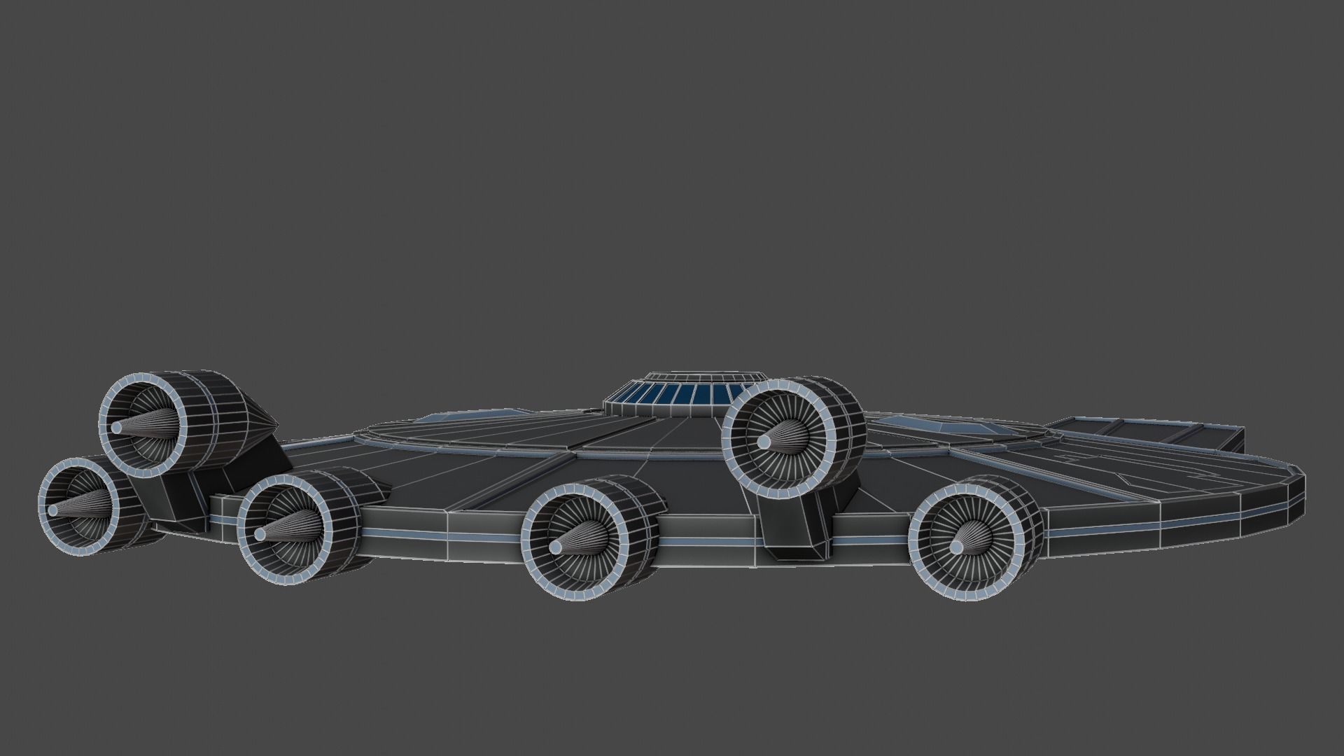 DoomDoomer Spaceship Low-poly 3D model_13