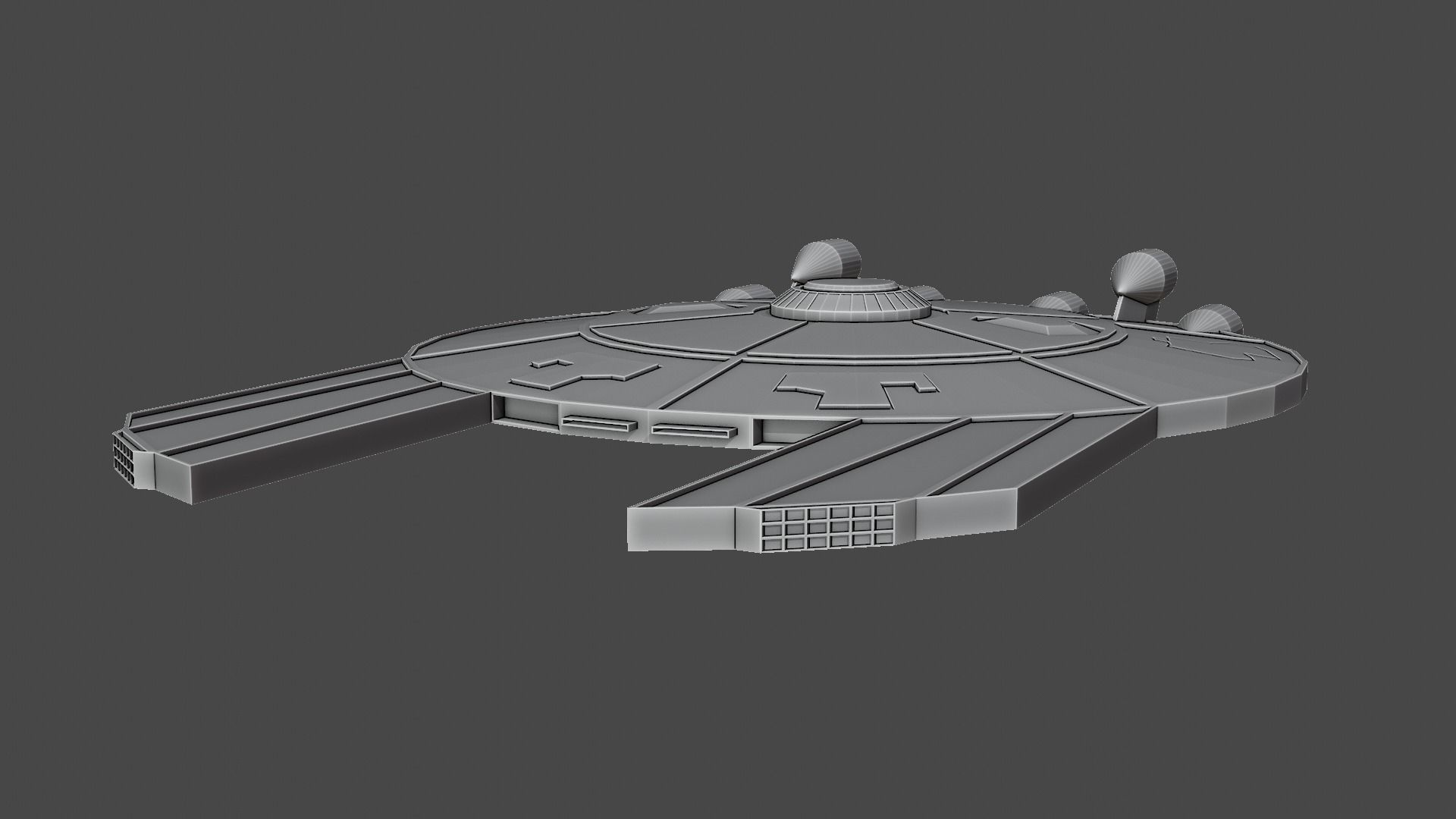 DoomDoomer Spaceship Low-poly 3D model_11
