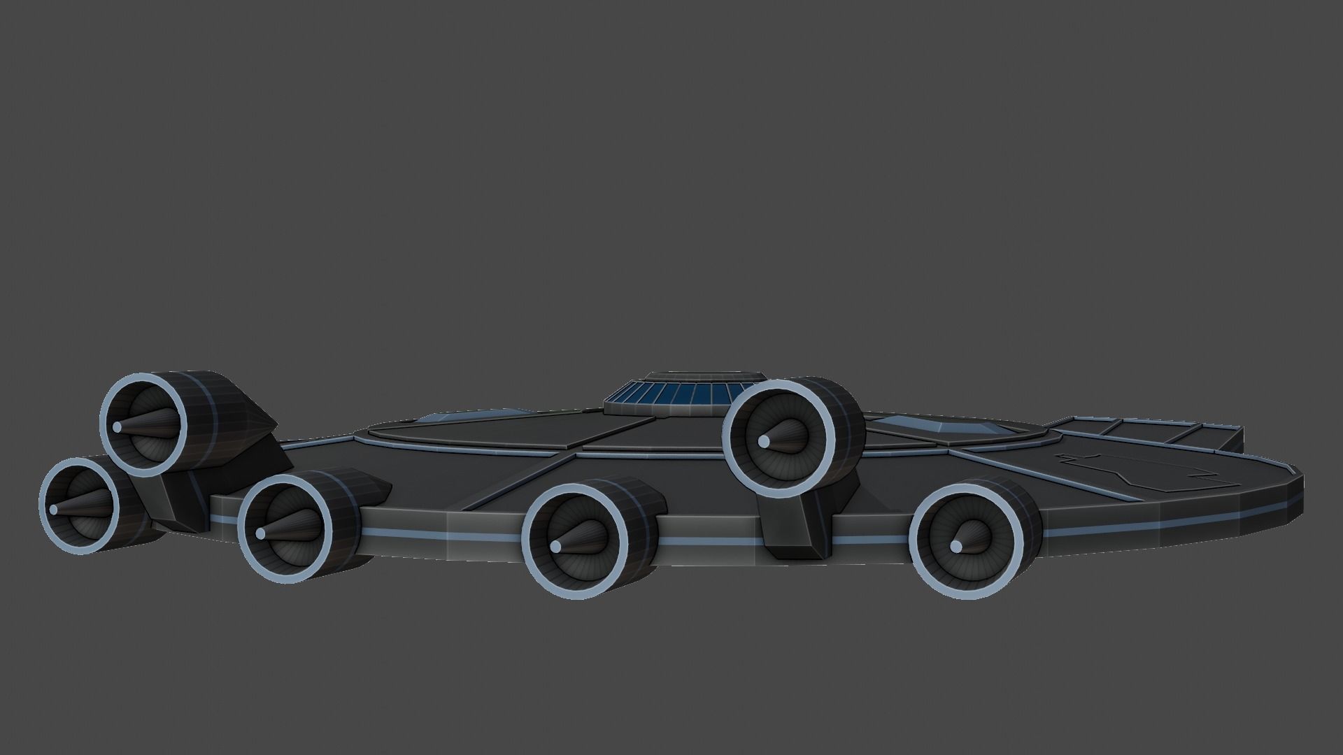 DoomDoomer Spaceship Low-poly 3D model_12