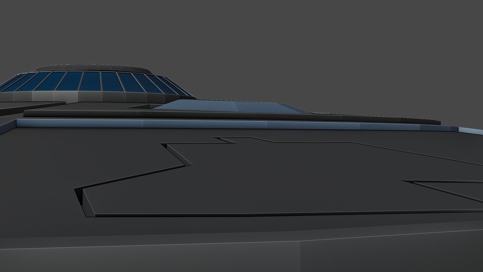 DoomDoomer Spaceship Low-poly 3D model_4