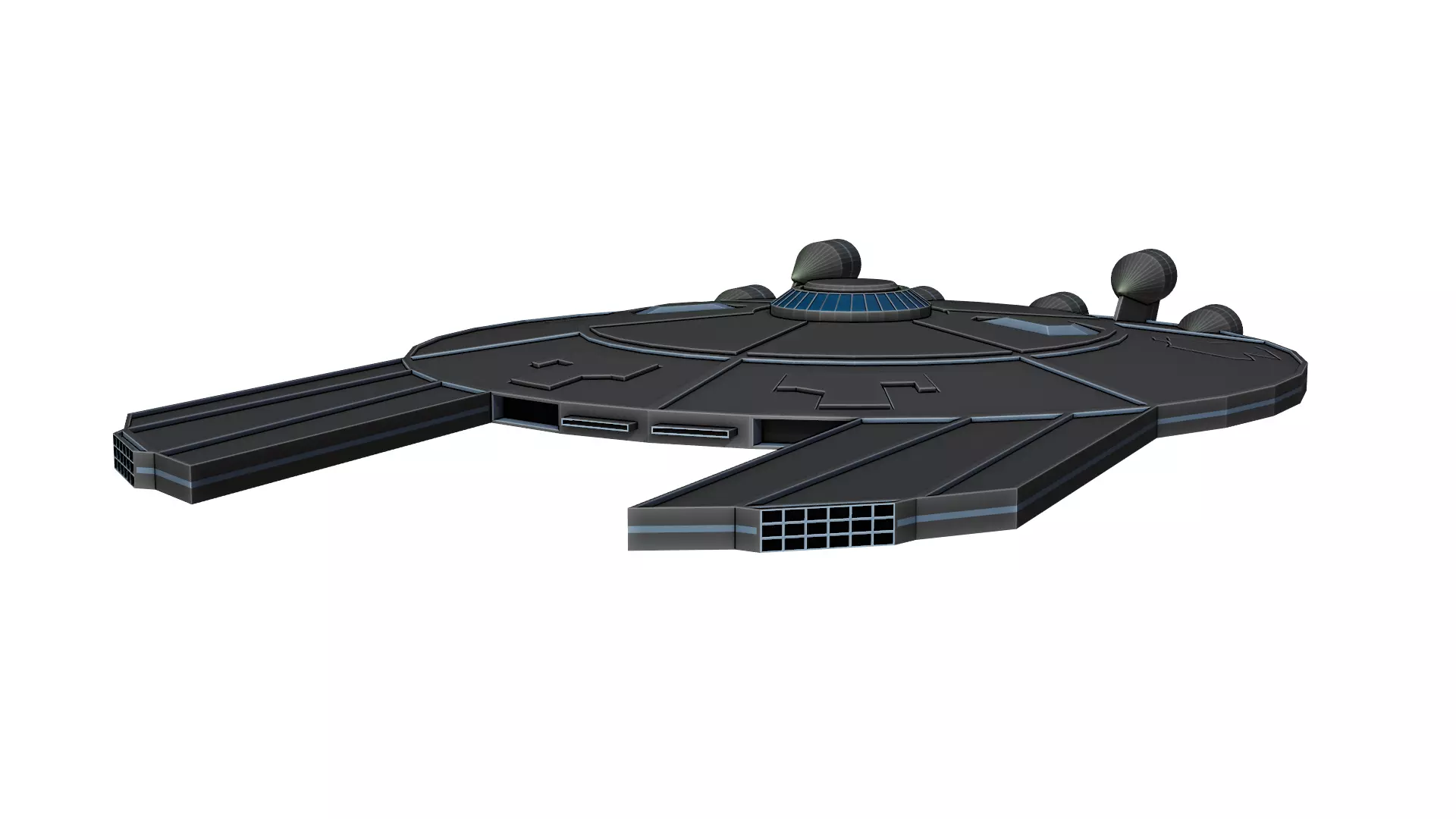 DoomDoomer Spaceship Low-poly 3D model_0