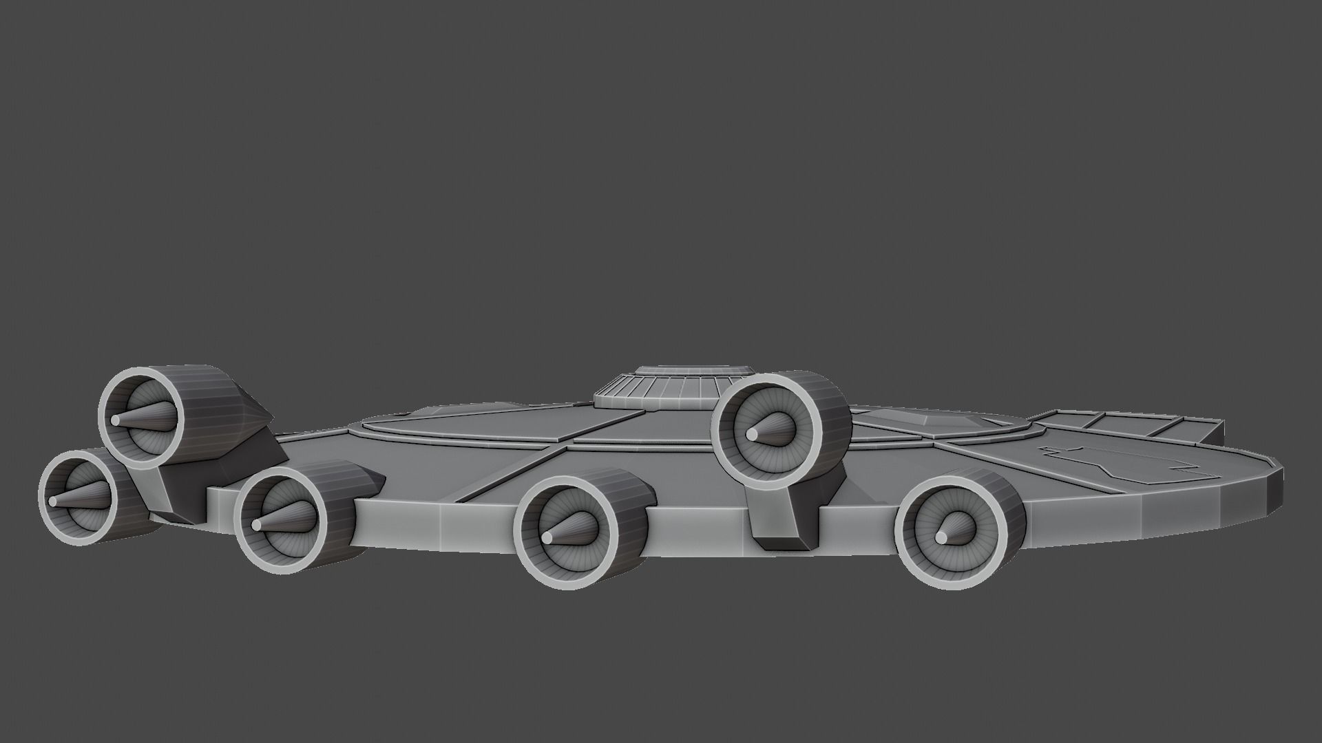 DoomDoomer Spaceship Low-poly 3D model_14