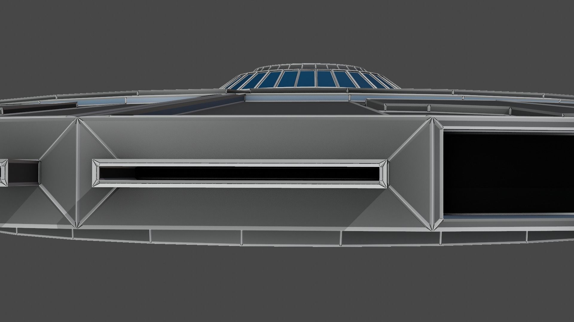 DoomDoomer Spaceship Low-poly 3D model_8