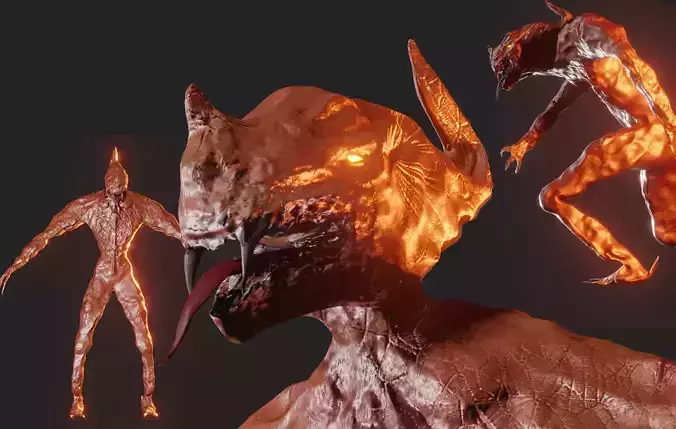 Monster Creature Rigged