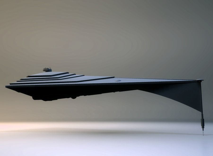 Eclipse class super star destroyer - Star Wars LOW POLY 3D print model_1