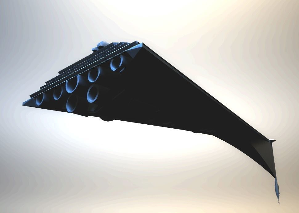 Eclipse class super star destroyer - Star Wars LOW POLY 3D print model_4
