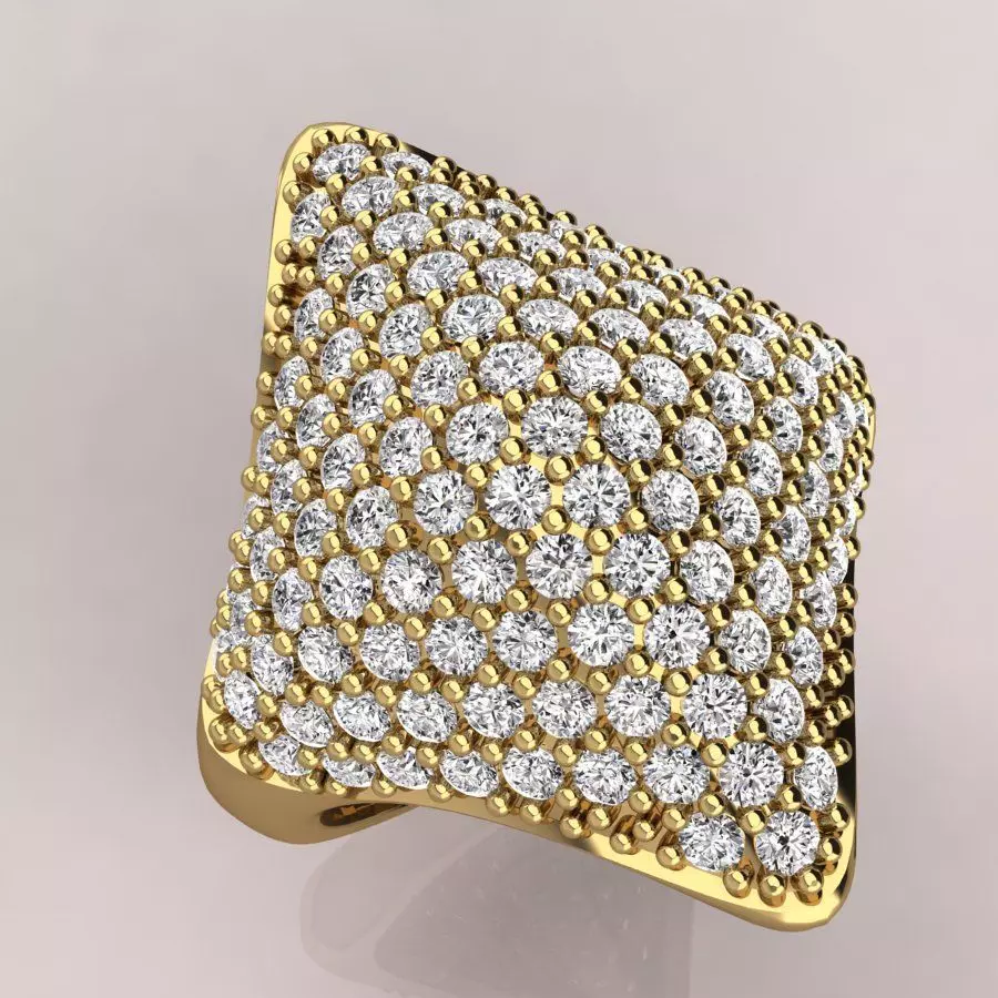 pave ring 3D print model