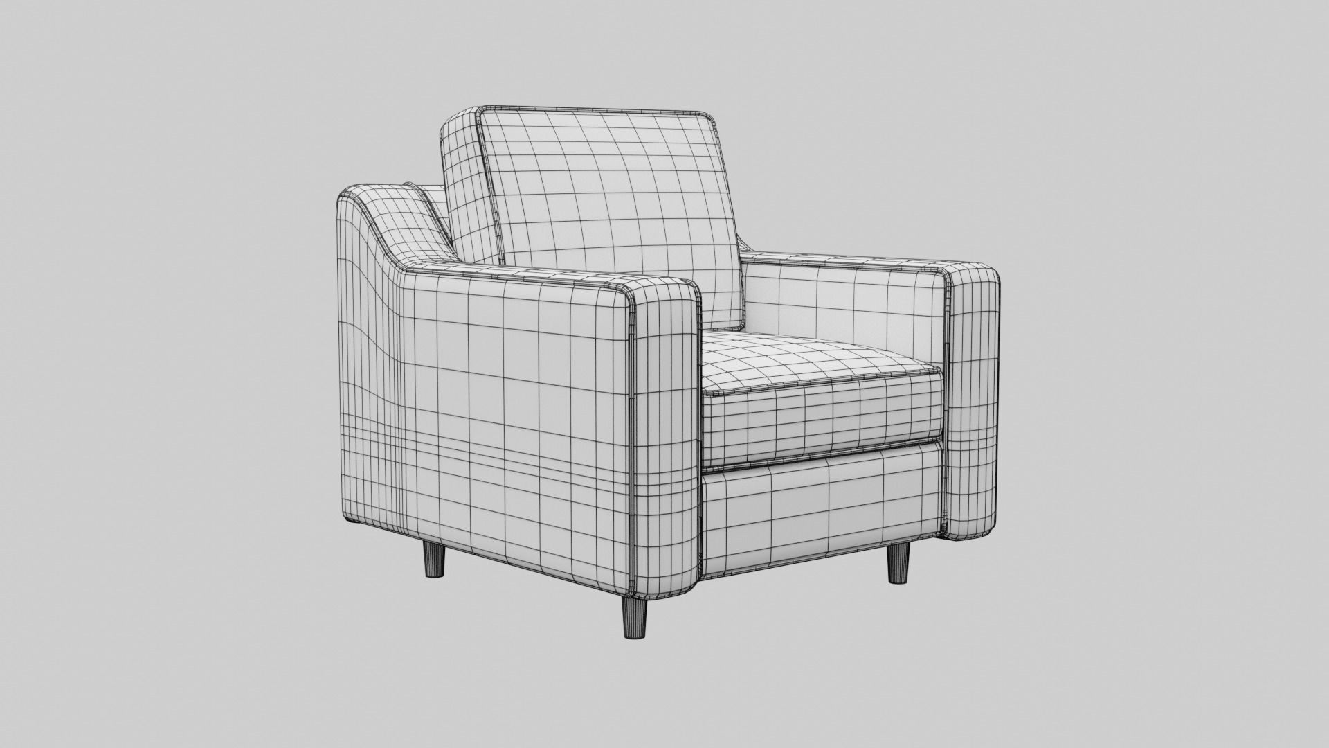 Sofa Garrison v 02 Low-poly 3D model_7