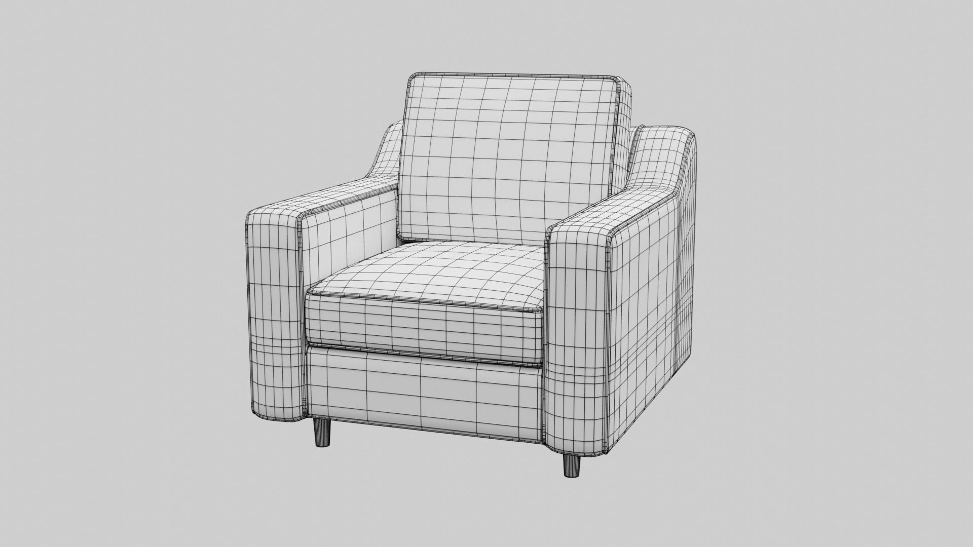 Sofa Garrison v 02 Low-poly 3D model_6