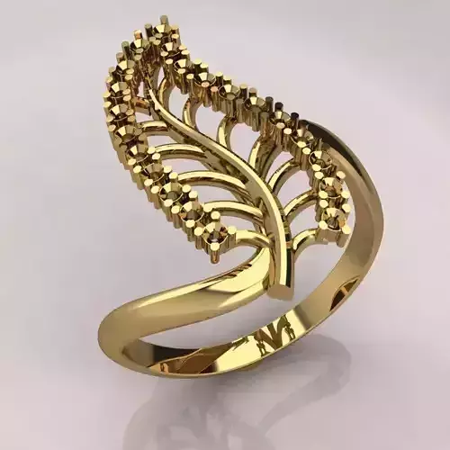 Leaves Diamond Ring 