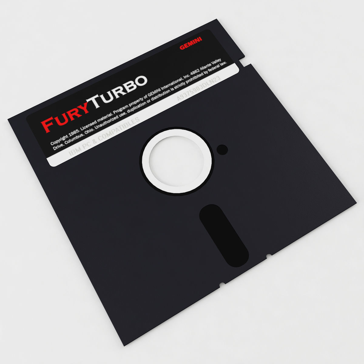 5 Inch Floppy Disk 3D model_1