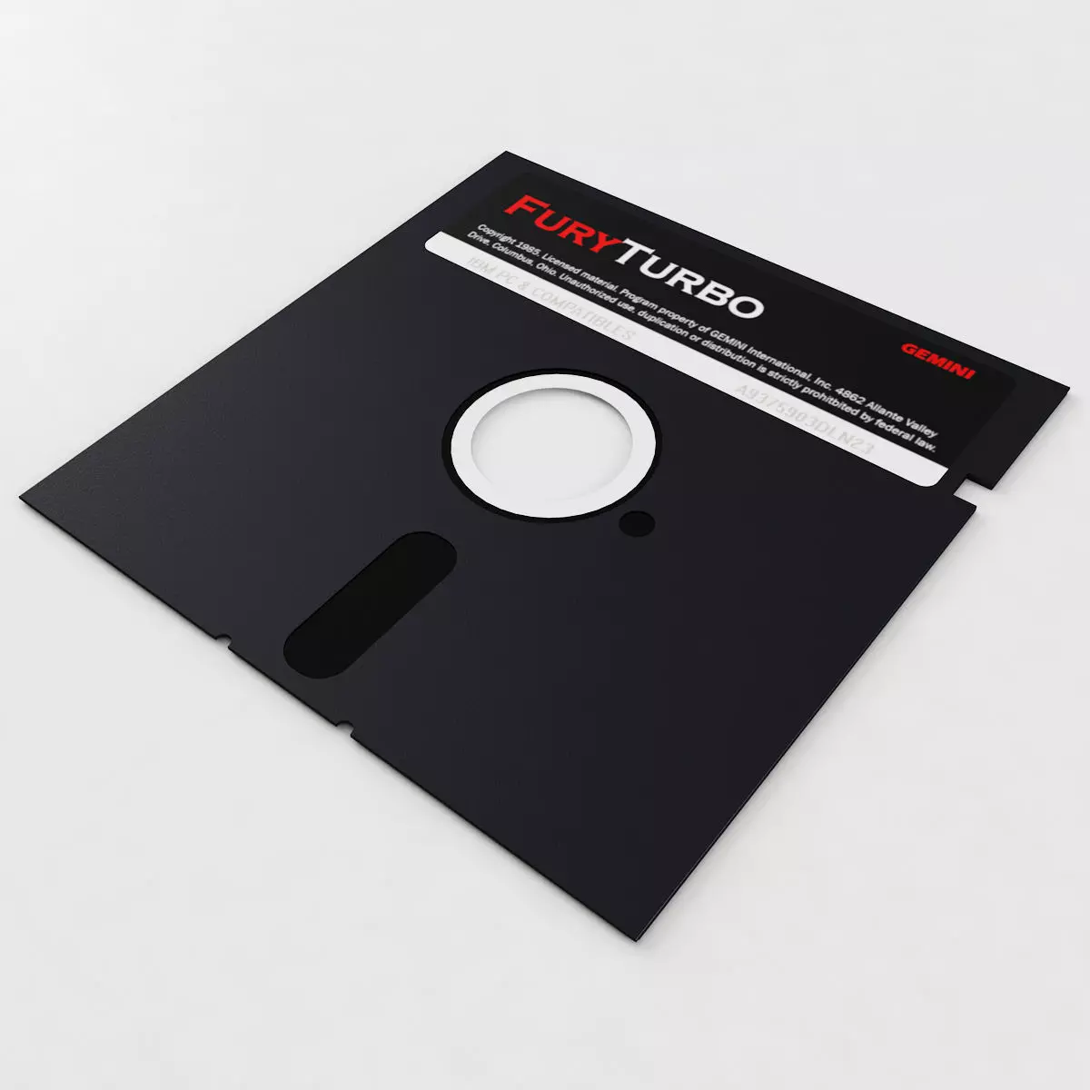 5 Inch Floppy Disk 3D model_0