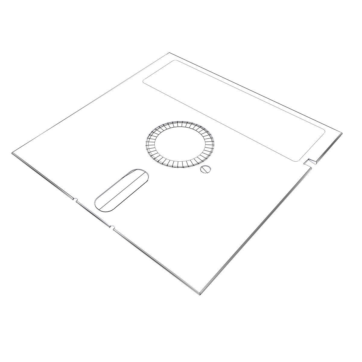 5 Inch Floppy Disk 3D model_4