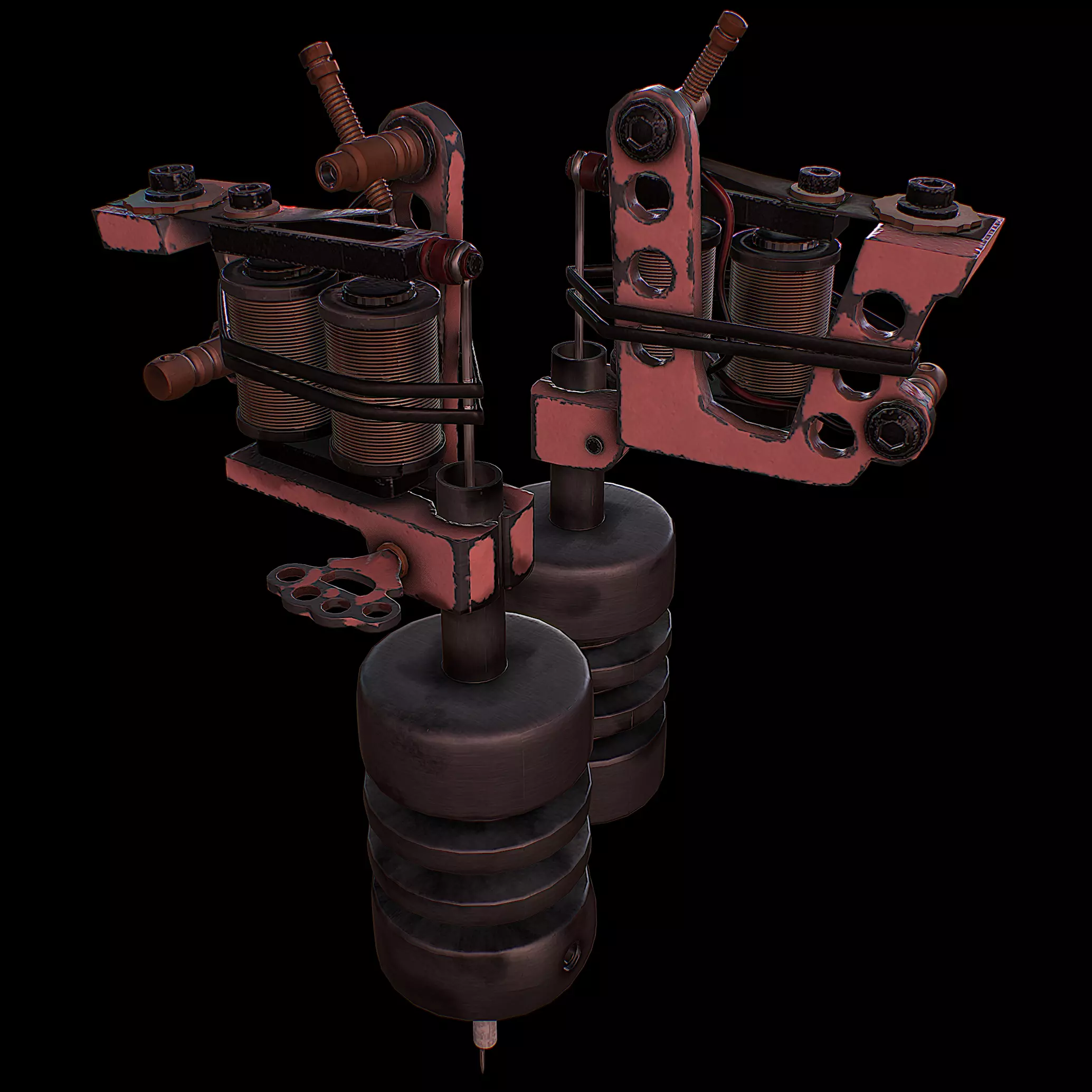 Tattoo machine Low-poly 3D model_0