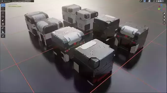 Futuristic sci-fi crate KIT 