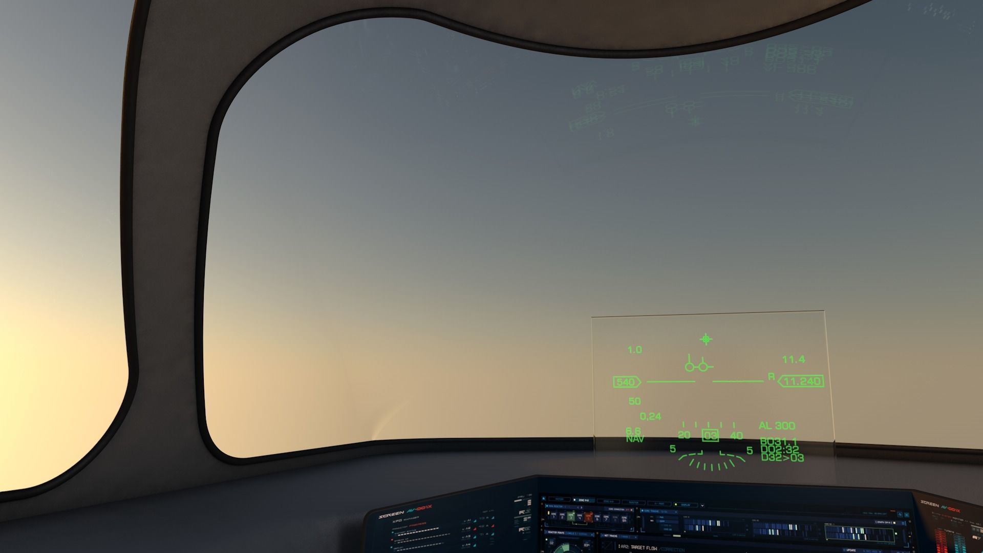 LowPoly Sci-fi spacecraft cockpit interior Low-poly 3D model_6