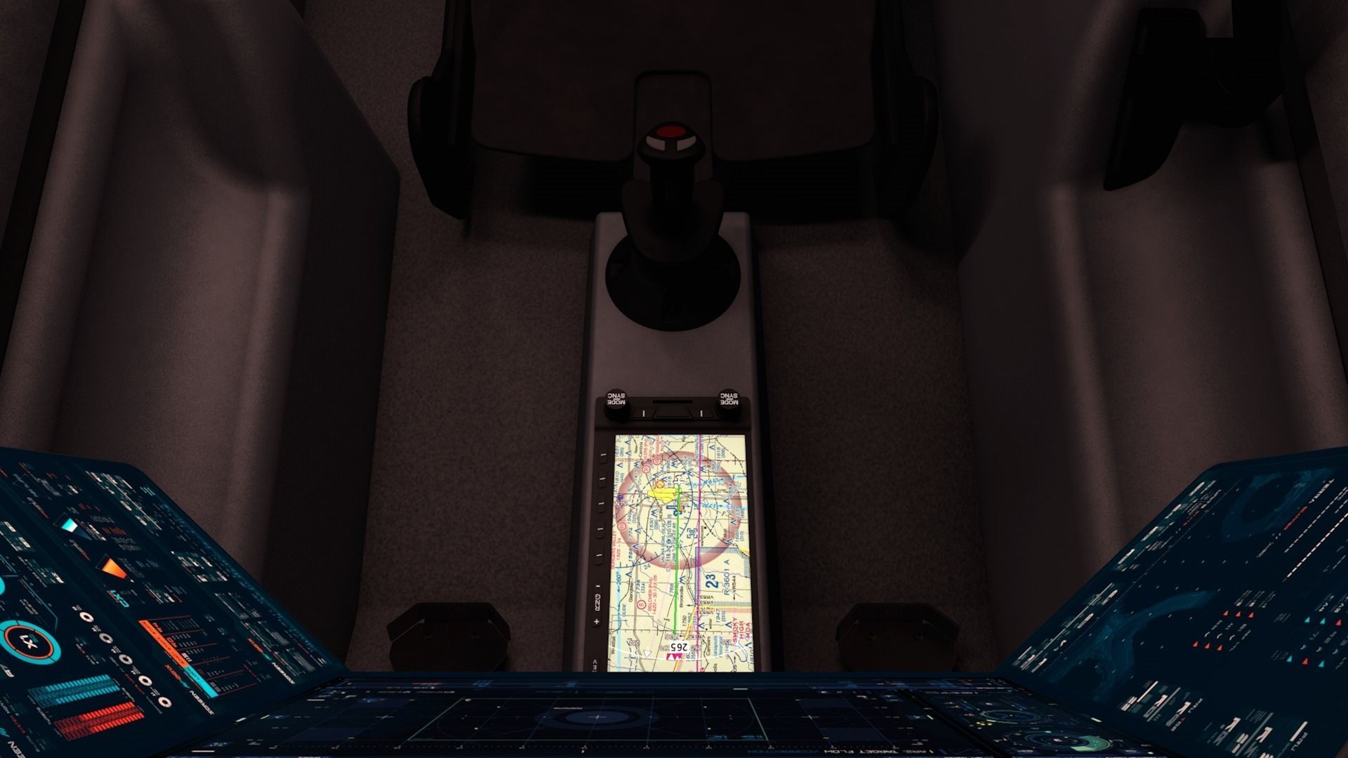 LowPoly Sci-fi spacecraft cockpit interior Low-poly 3D model_17