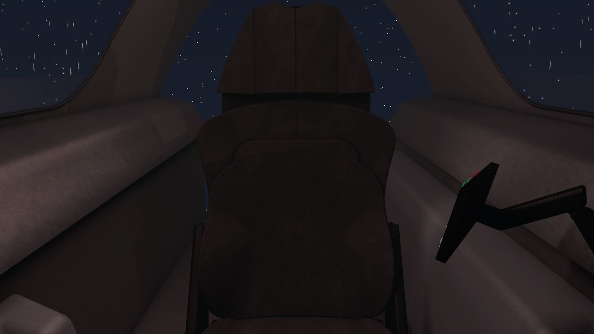 LowPoly Sci-fi spacecraft cockpit interior Low-poly 3D model_18