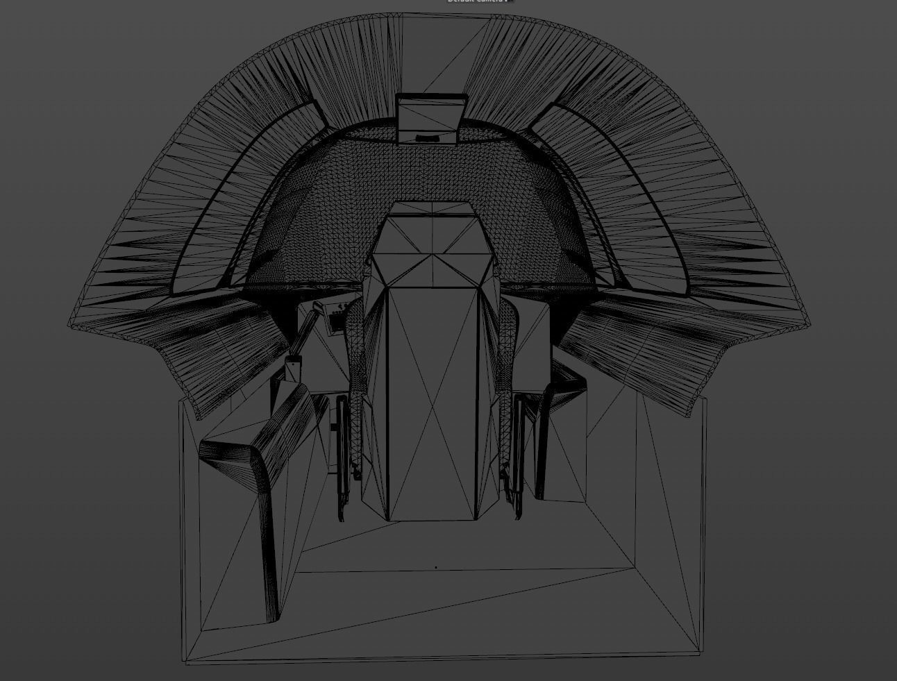 LowPoly Sci-fi spacecraft cockpit interior Low-poly 3D model_23