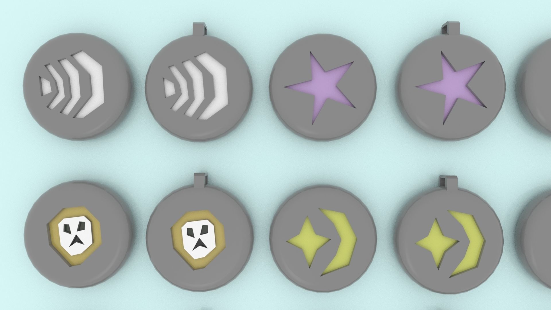 3D Printable RuneScape Runes Collection With holes 3D print model_7