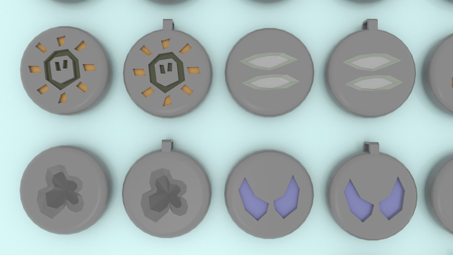 3D Printable RuneScape Runes Collection With holes 3D print model_11