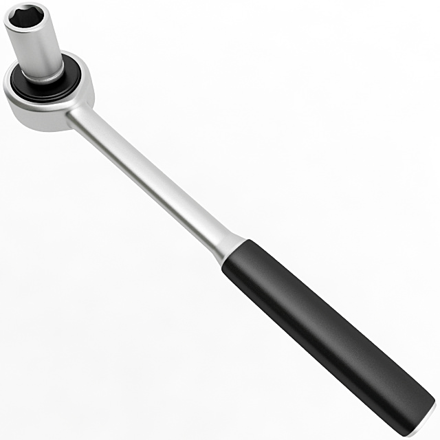 Ratchet Socket Wrench 3D model_4