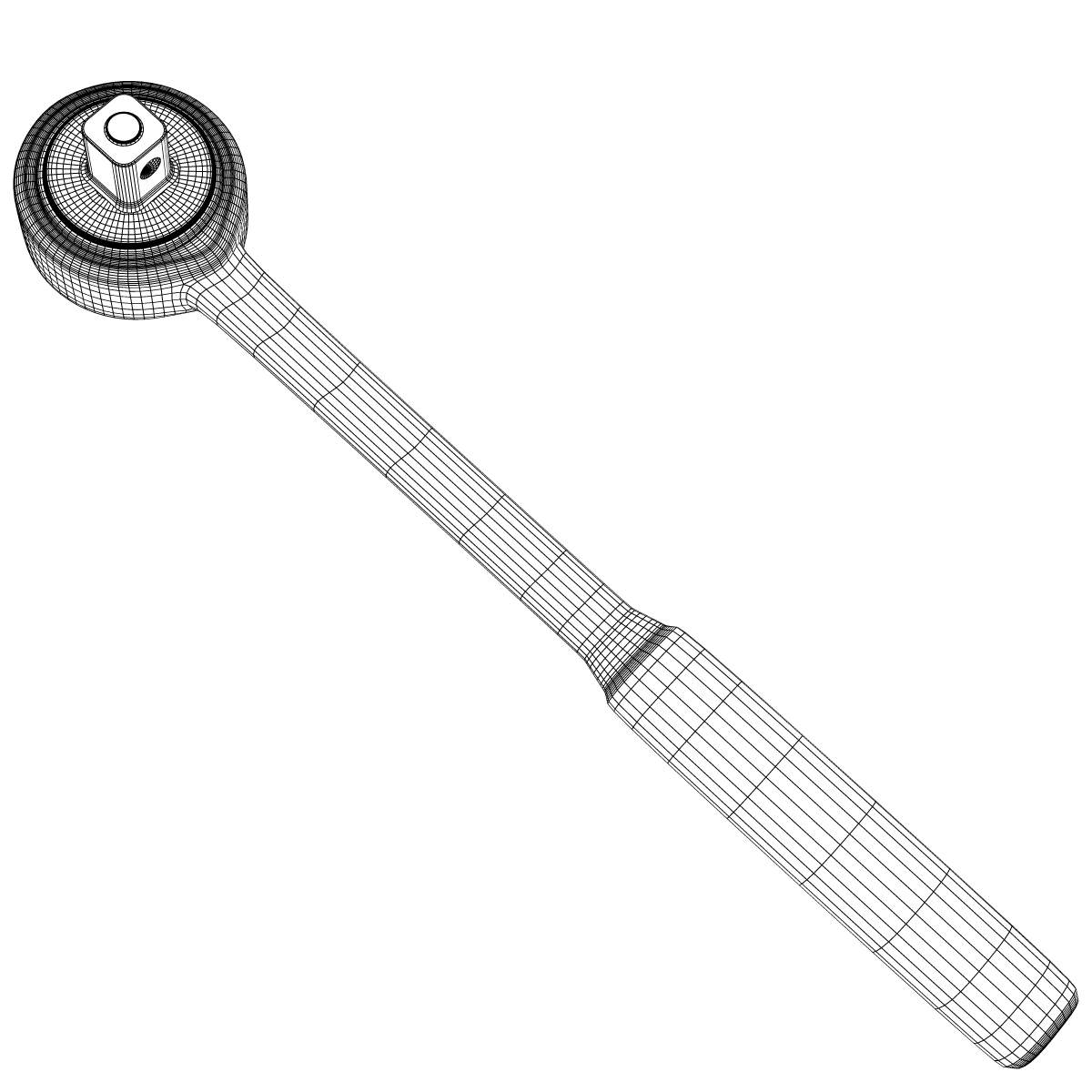 Ratchet Socket Wrench 3D model_1