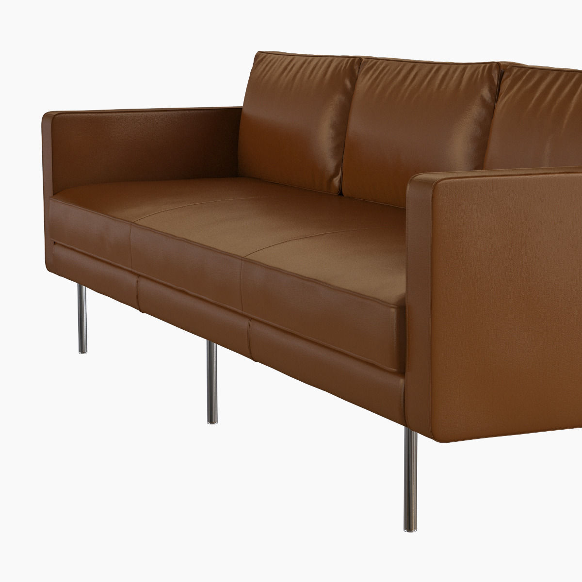 West Elm Axel Leather Sofa 3D model_3