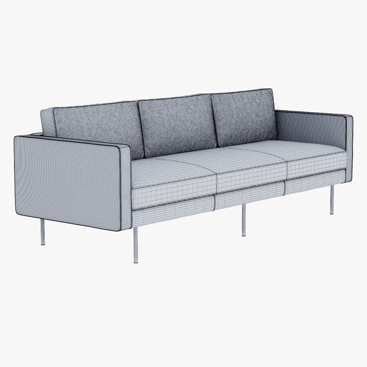 West Elm Axel Leather Sofa 3D model_4