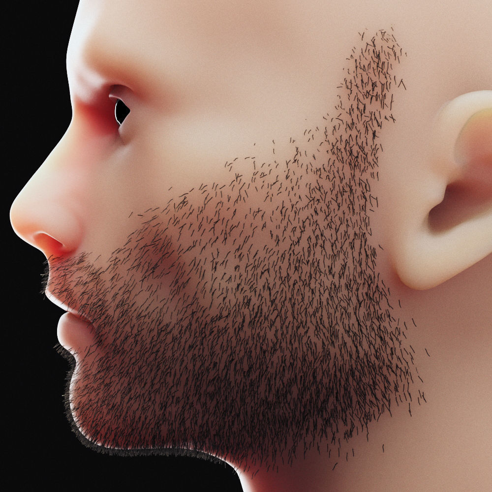Stubble Low Poly 4 Low-poly 3D model_2
