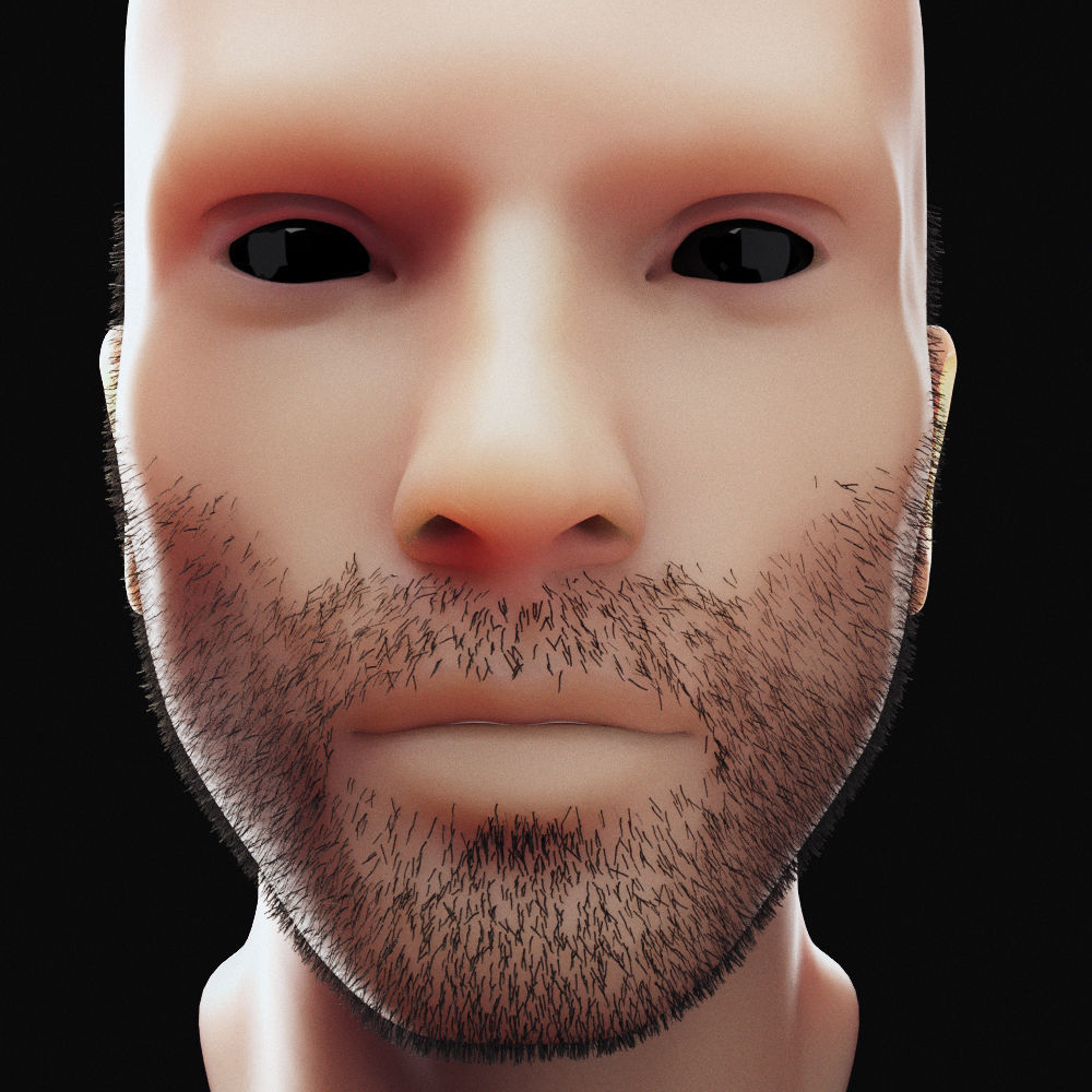 Stubble Low Poly 4 Low-poly 3D model_5