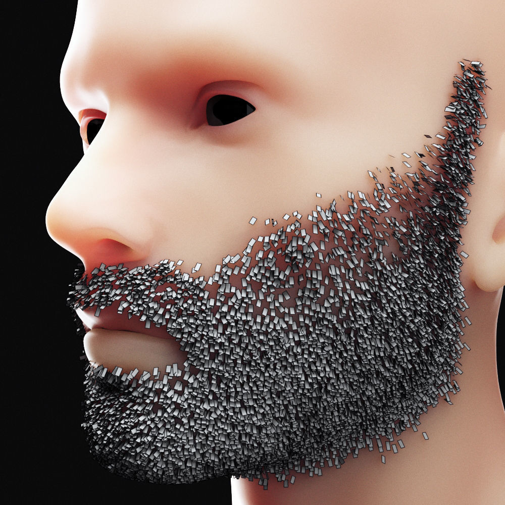 Stubble Low Poly 4 Low-poly 3D model_6